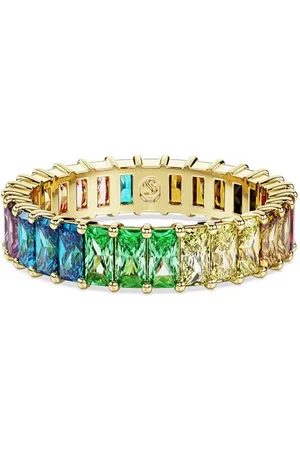 Swarovski Pierścionek Matrix, Szlif schodkowy typu baguette, , Powłoka w odcieniu złota
