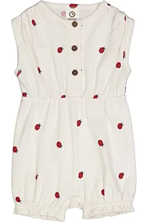 Müsli By Green Cotton Baby Girls Ladybird Beach Body and Toddler Sleepers, , 56, , 56 cm