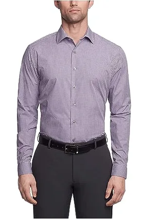 Unlisted Kenneth Cole Męska koszula slim fit w kratkę i paski (wzorzysta), , 17"-17.5" Neck 32"-33" Sleeve
