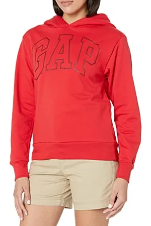 GAP Damska bluza z kapturem z logo V Sherpa Lined HD OPP, nowoczesna czerwień, XXS, , XXS