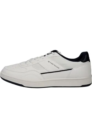 TOM TAILOR Męskie sneakersy 5382802, białe-granatowe (White-Navy), 42 EU, , 42 EU