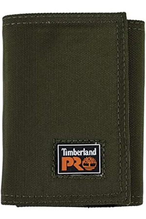 Timberland Męski portfel Cordura na rzep nylonowy RFID potrójnie składany portfel z okienkiem identyfikacyjnym, oliwkowy, jeden rozmiar, , Rozmiar uniwersalny