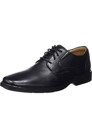 Clarks Męski lite Low Oxford, Black Leather, 46 EU