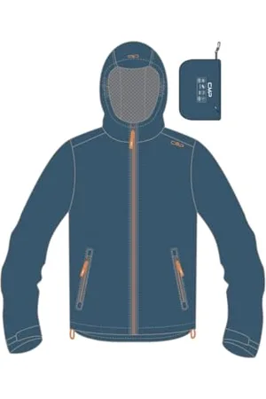 CMP Unisex dziecięca kurtka przeciwdeszczowa, odporny na rozerwanie, stały kaptur, , 110