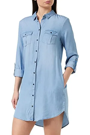 VERO MODA VMSILLA damska sukienka dżinsowa, krótka sukienka, , XXL
