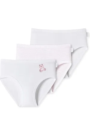 Schiesser Mädchen 3 PACK Slips Unterwäsche Feinripp - 100% Organic Bio Baumwolle - Größe 92 bis 140