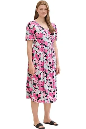 TOM TAILOR Damska bluzka Plussize Basic z haftem dziurkowanym, , 44