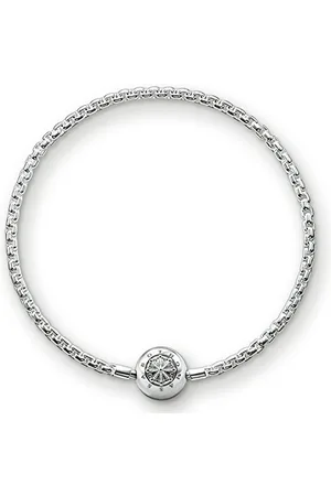 Thomas Sabo Bransoletka Karma Beads Unisex, Srebro Wysokiej Próby 925, Ka0001-001-12 E Srebro, Colore: Srebro, Cod. Ka0001-001-12-L18