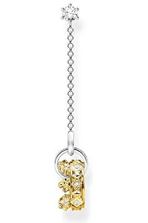 Thomas Sabo Kolczyki damskie korona, złoto, srebro 925 wysokiej próby H2126-849-7