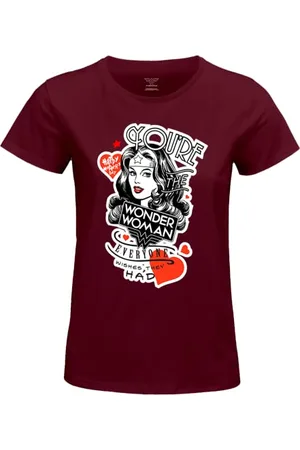 DC Comics Originals "Wonder Woman - Happy Mothers Day " WOWOWOOTS124 Damska koszulka, Fuschia, Rozmiar L, , L
