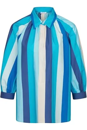 Seidensticker Damska tunika - modna bluzka - Regular Fit - Kołnierz koszuli - rękaw 3/4-100% bawełna, , 42