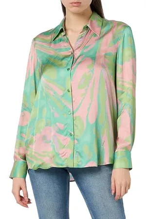 Pinko SMORZANIE Satin Drukuj Splash Koszula, , 46