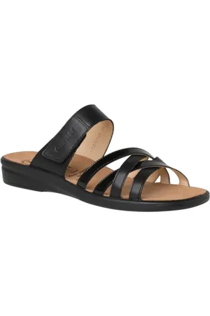 Ganter Damskie kapcie Sonnica, czarne, 37,5 EU X-Schmal, , 37.5 EU X-Schmal