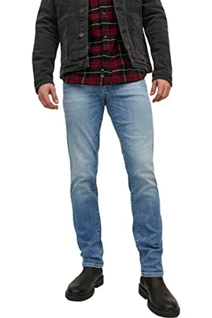 JACK & JONES Męskie dżinsy Slim/Straight Fit Tim Davis JJ 074, , 34W / 32L