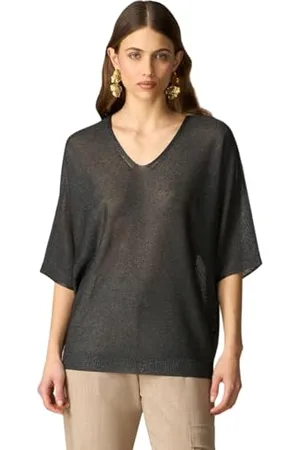 Oltre : Lurex bluza z motywem klon, Spring Summer 24, , M