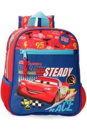 Disney Joumma Cars Lets Race Plecak przedszkolny adaptacyjny do wózka Czerwony 23x28x10 cm Poliester 6,44L, , Plecak przedszkolny z możliwością dostosowania do wózka