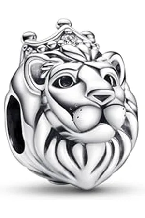 PANDORA Moments Königlicher Löwe-Charm-Anhänger aus Sterling Silber, mit Zirkoniasteinen verziert, Kompatibel Moments Armbändern, 792199C01
