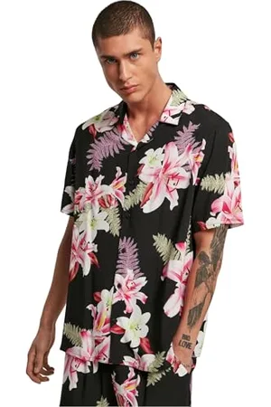 Urban classics Męska koszula Viscose AOP Resort, luźna koszula dla mężczyzn, z kwiatowym nadrukiem, dostępna w wielu wariantach kolorystycznych, rozmiary XS-5XL, , XL