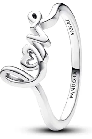 PANDORA Moments Handgeschriebenes Love Ring aus Sterling Silber Moments Collection, Größe 58, 193058C00-58