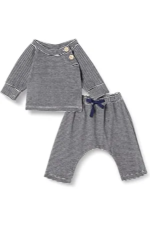 Petit Bateau Zestaw 2 sztuk (opakowanie 2) Unisex-Bimbi, Niebieski Smoking/Biały Marshmallow, 0 miesięcy