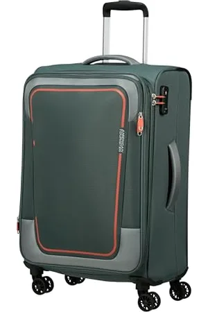 American Tourister American Tourist Pulsonic - Spinner M, rozszerzalna walizka, 68 cm, 64/74 L, Green (Dark Forest)