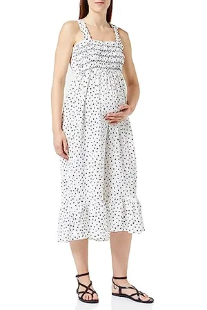 Mama;licious Damska sukienka Mlesma S/L Wo Midi Sukienka A. Sukienka ciążowa, , L