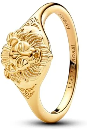 PANDORA Game of Thrones Lannister Löwe Ring aus Sterling Silber mit vergoldeter Metalllegierung, Größe: 56, 163139C00-56