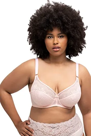 Ulla Popken Damski wire-Bra, biustonosz koronkowy, różowy, 105, , 105F