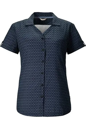 Killtec Damski Funkcjonalna bluzka KOS 36 WMN WVN SHRT, 38, blue, 41274-000