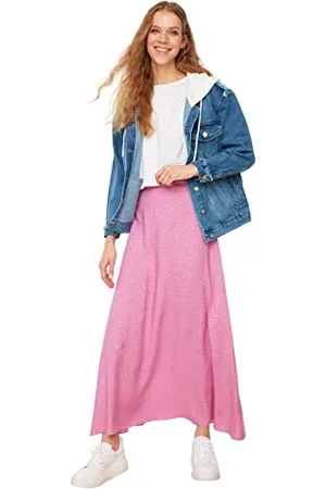 Trendyol Damskie młode maxi linia A, regularne, tkane skromne spódnice, , 40