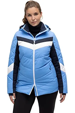 Ulla Popken Damska kurtka narciarska retro, wodoodporna kurtka, , 42/44, , 42-44