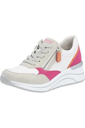 Remonte Damskie buty sportowe D0T01, jasnoszare/białe/magenta/pomarańczowe / 81, 40 EU szerokie, , 40 EU Weit