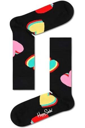 Happy Socks Męska skarpeta walentynkowa, czarna, 41-46