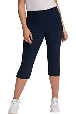 Ulla Popken Damskie spodnie Bengalin-Capri, , 33W / 32L