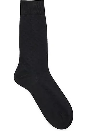 HUGO BOSS Męskie skarpety RS Monogram VI średniej wysokości ze wzorem monogramu, , 46 EU
