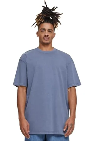 Build Your Brand Męski T-Shirt Acid Washed Heavy Oversize Tee Vintage Blue XL, , XL