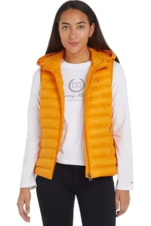 Tommy Hilfiger Damska kamizelka LW Wyściełana GLOBALNA PASKI Rich Ochre XXL, , XXL