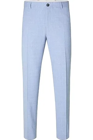 SELETED Męskie spodnie dresowe Slhslim-Oasis Linen TRS Noos, , 56