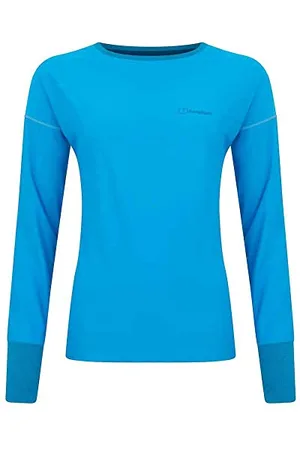 Berghaus Nesna Long Sleeve Wicking Crew Baselayer T-Shirt Damski, Zatoka Navagio/Port Morski, 18