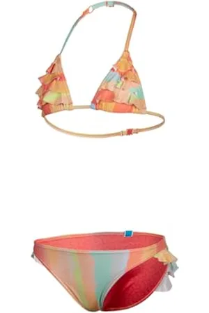 Arena Dziewczęce bikini z nadrukiem wodnym, Multistripes, 62