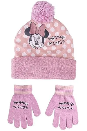 Disney Chłopięca Minnie Mouse Set czapka i rękawiczki, różowy, Estándar, , Estándar