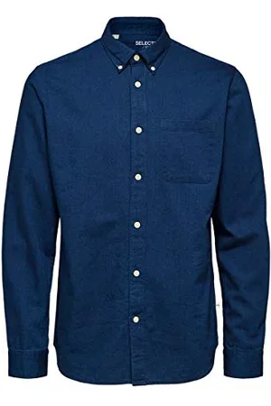 SELECTED Męska koszula Slhregrick-Denim Shirt Ls W Noos, , 3XL