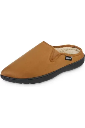 Isotoner Męskie, zaawansowana pianka z pamięcią kształtu z mikrozamszu Vincent Hoodback Eco Comfort kapcie z recyklingu chodaki, , 9.5-10.5