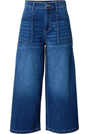QS by s.Oliver Damskie regularne: denim-Culotte z wysokim stanem, , 34W / 34L
