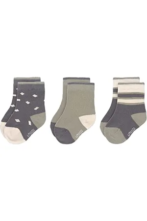 LÄSSIG LÄSSIG Unisex skarpety dla dzieci i niemowląt Zestaw 3/ Antracyt/Oliwka Rozmiar 12-14