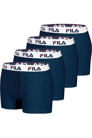 Fila Bokserki męskie bawełniane, męskie bokserki, oddychające, rozciągliwe (zestaw 4 sztuk), rozmiar M, , M