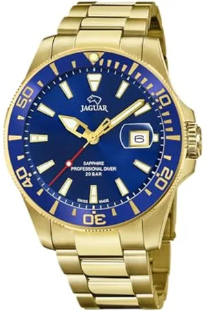 Jaguar J877/1 Executive Collection zegarek na rękę, 43,5 mm, niebieska obudowa z powlekanym paskiem stalowym
