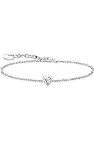 Thomas Sabo Eine Grösse, srebro wysokiej próby 925 różowa cyrkonia bransoletka w kształcie serca, srebro wysokiej próby, cyrkonia A2157-051-14, Eine Grösse, srebro wysokiej próby, cyrkonia sześcienna