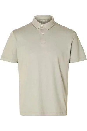 SELECTED SELETED HOMME Męska koszulka polo Slhleroy Ss Polo Noos, Wetiweria/Szczegóły: Twist Egret, L