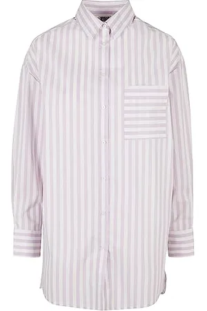 Urban classics Damska koszulka oversize w paski, , XS